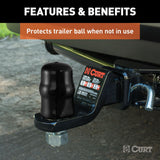 Trailer hitch ball cover for 1-7/8 inch and 2 inch trailer balls (MPN: 21801)