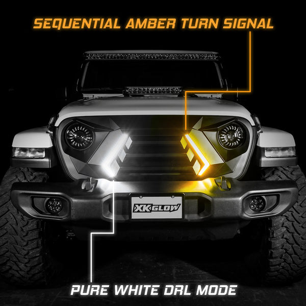 XK Glow Daytime Running Light (MPN: XK-GRILL-JK1-DM)