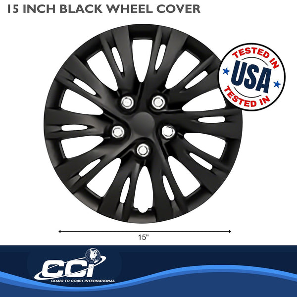Coast To Coast 15 Inch Wheel Cover Set (MPN: IWC103715BLK)