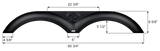 Icon Fender Skirt for Tandem Axle RVs (MPN: 17342)
