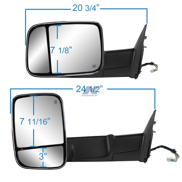 K Source Exterior Towing Mirror (MPN: 60204C)