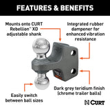 CURT Trailer Hitch Ball for Rebellion XD (MPN: 45952)