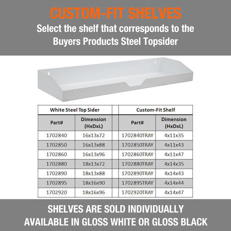 Tool box tray for Buyers Products Steel Topsider Truck Tool Box (MPN: 1702860TRAY)
