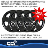 Coast To Coast Impostor Wheel Skin 17 Inch (MPN: IWCIMP345BLKN)