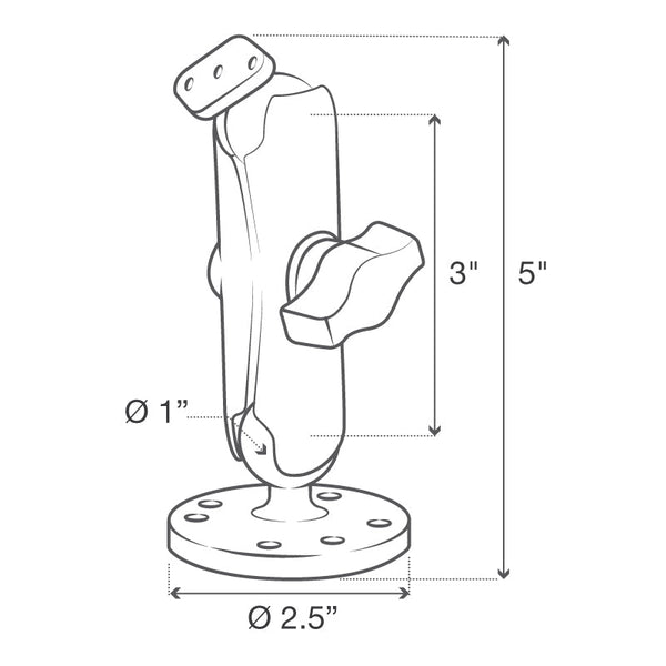 Ram Mounts Mobile Electronics Device Mount Base (MPN: RAM-B-138U)