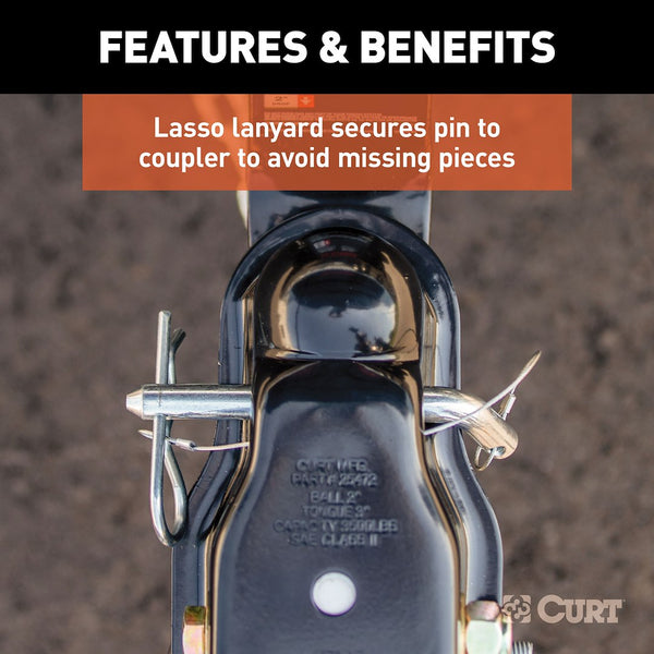 CURT QuickPin Trailer Coupler (MPN: 25472)