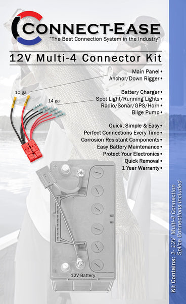 Battery Connection Harness for Trolling Motors and Accessories (MPN: RCE12VB4)