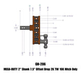 Gen-Y Hitch Mega-Duty Adjustable Drop Hitch (MPN: GH-206)