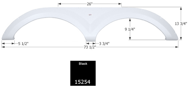 Icon Fender Skirt For Tandem Axle RVs (MPN: 15254)