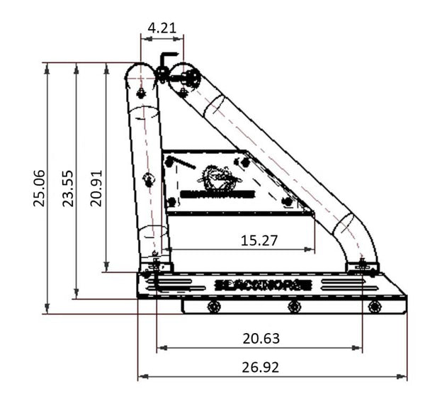 Black Horse Off Road Truck Bed Bar (MPN: RB20BK)