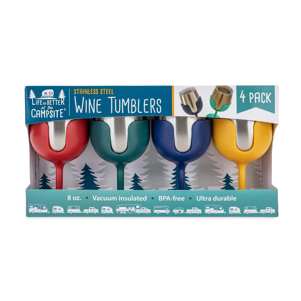 Camco Life Is Better At The Campsite Wine Tumblers (MPN: 53465)