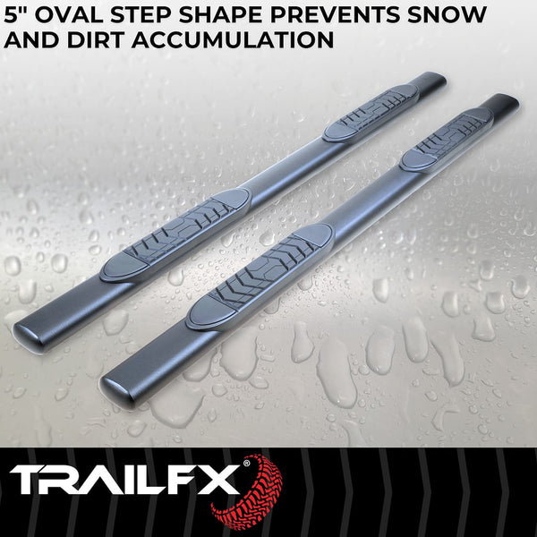 TrailFX 5 Inch Oval Straight Side Bars (MPN: A7100T)