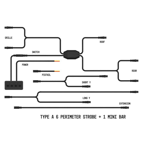 BUILTBRIGHT Warning Light Wiring Harness (MPN: BB8KA06)