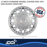 15 Inch Chrome Plated Wheel Cover Set (MPN: IWC44115C)