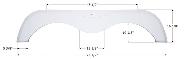 Icon Fender Skirt for Tandem Axle (MPN: 12911)
