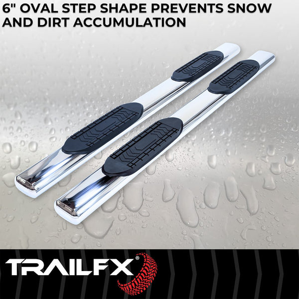 TrailFX 6 Inch Oval Straight Nerf Bars (MPN: A8223S)