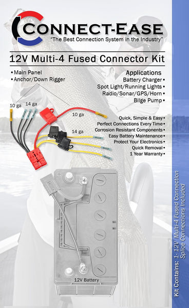 Battery Connection Harness for Trolling Motors and Accessories (MPN: RCE12VB4F)