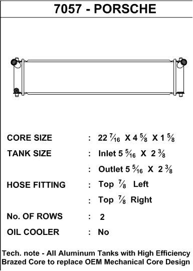 CSF Aluminum Radiator (MPN: 7057)