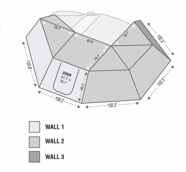 Overland Vehicle Systems Awning Extension Panel (MPN: 18099910)