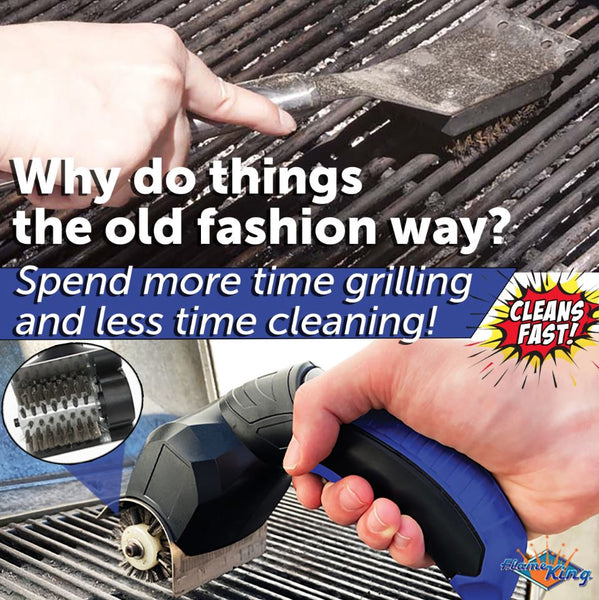 Flame King Cordless Electric BBQ Grill Brush (MPN: YSNRGB2)