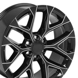 OE Wheels CV98B 22 Inch Aluminum Wheel (MPN: CV98B-22090-6550-24BM)