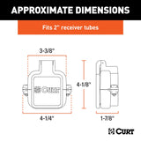 CURT Trailer Hitch Cover for 2 Inch Receiver (MPN: 58265)