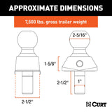 Curt RockerBall Trailer Hitch Ball (MPN: 40248)