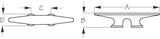 Sea Dog Aluminum Rope Cleat (MPN: 046048)