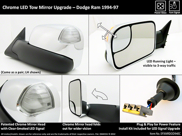 ProEFX Exterior Towing Mirror (MPN: EFXMRDOD94EC)