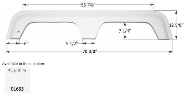 Icon Fender Skirt for Tandem Axle RVs (MPN: 01653)