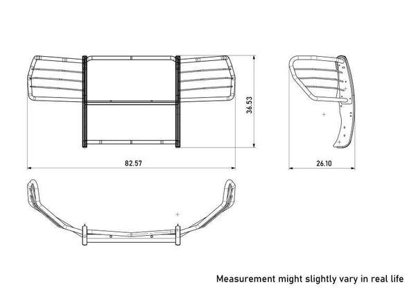 Black Horse Off Road Grille Guard (MPN: 17GT22MA)