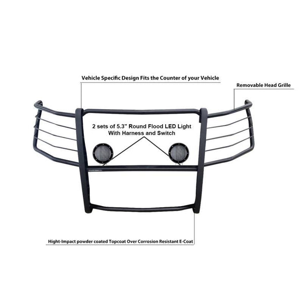 Black Horse Grille Guard Kit (MPN: 17FP32MA-PLFB)