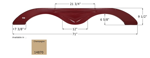 Icon Fender Skirt for Tandem Axle RVs (MPN: 14870)