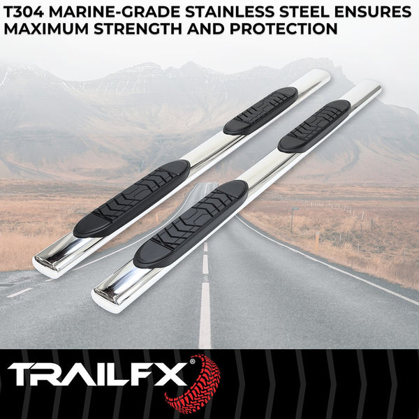 TrailFX 5 Inch Oval Straight Nerf Bar (MPN: A7016S)