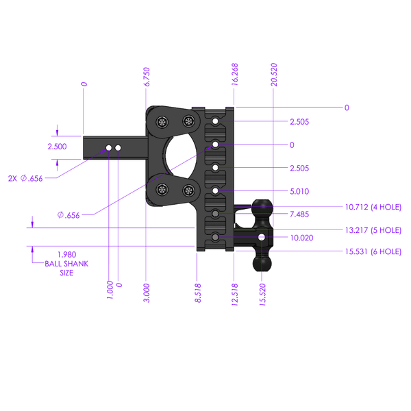 Gen-Y Hitch Torsion-Flex Trailer Hitch Ball Mount (MPN: GH-1226)