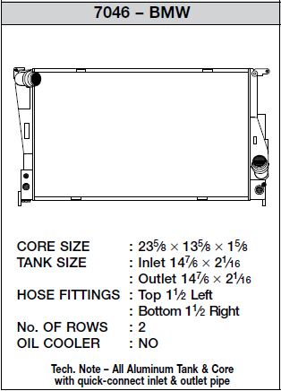 CSF Aluminum Radiator (MPN: 7046)