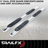 TrailFX 5 Inch Oval Straight Side Bars (MPN: A7084S)