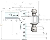 Bulletproof Hitches Aluminum Trailer Hitch Ball Mount (MPN: AL256)