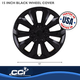 Coast To Coast 15 Inch Wheel Cover Set (MPN: 106115BLK)