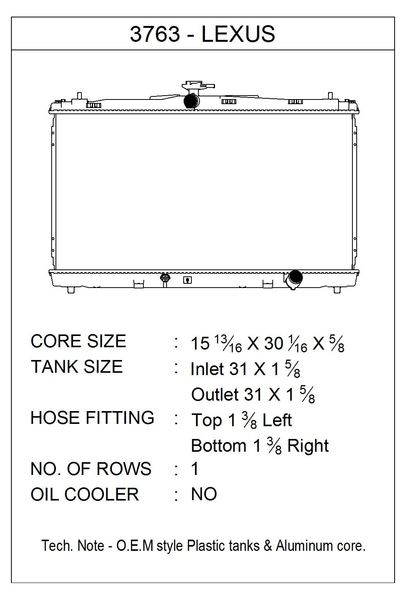 CSF Radiator (MPN: 3763)
