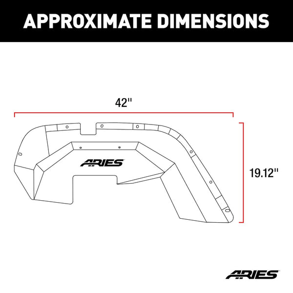 Aries Jeep Inner Fender Liners (MPN: 1500350)
