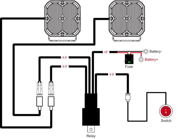 Headlight Wiring Harness for LED Lamps (MPN: 84002)