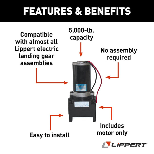 Lippert Components Trailer Landing Gear Motor (MPN: 141893)