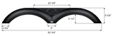 Icon Fender Skirt for Tandem Axle RVs (MPN: 16193)