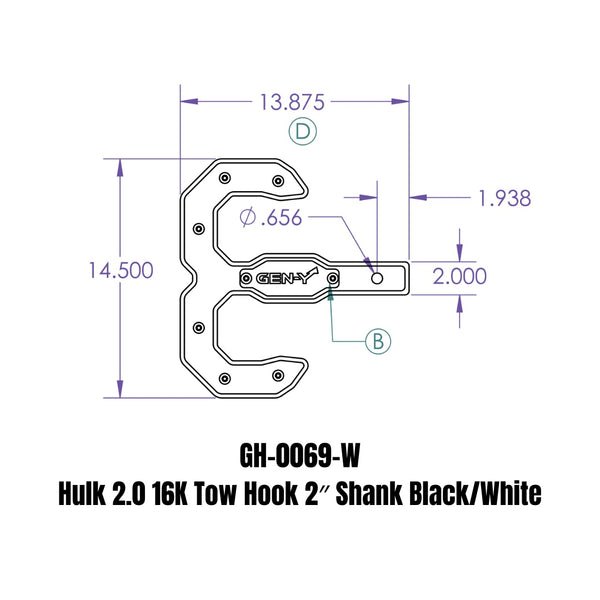 Gen-Y Hitch Pintle Hook (MPN: GH-0069-W)