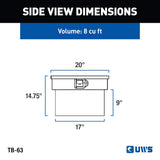 UWS 63-Inch Heavy-Wall Aluminum Gull Wing Tool Box (MPN: EC10051)