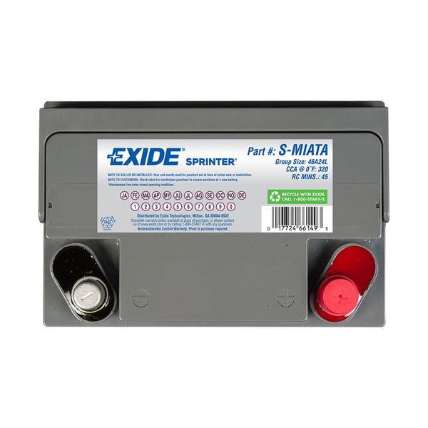 Exide Technologies Sprinter Battery (MPN: S-MIATA)