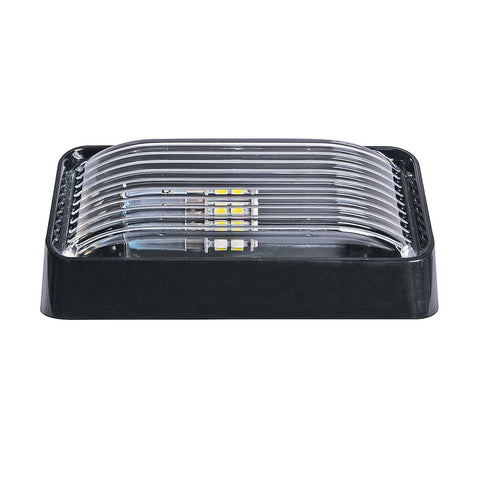 LED Porch Light with Clear Lens and Black Base (MPN: 20676)