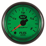 AutoMeter NV Series Fuel Level Gauge (MPN: 7310)