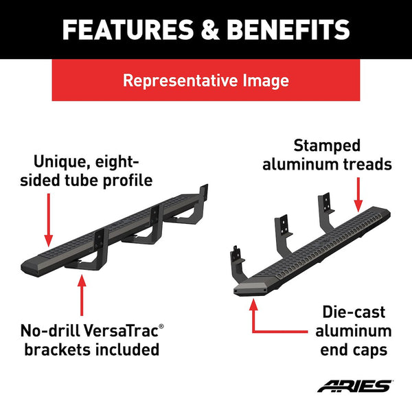 Aries AdvantEDGE Running Board With Step Pads (MPN: 2556009)